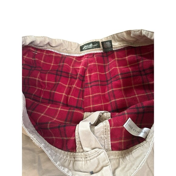 Eddie Bauer Men’s Flannel Lined Relaxed Fit Khaki Cargo Pants Outdoor Work 38x30 - Picture 5 of 6